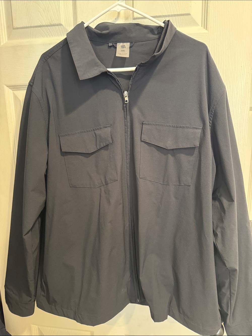 VRST Men's Lightweight Charcoal Zip Shirt Jacket